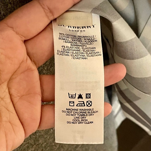 LIM ED Burberry Authentic Women Gray Tones Long Sleeve Button Down Shirt - Picture 8 of 12